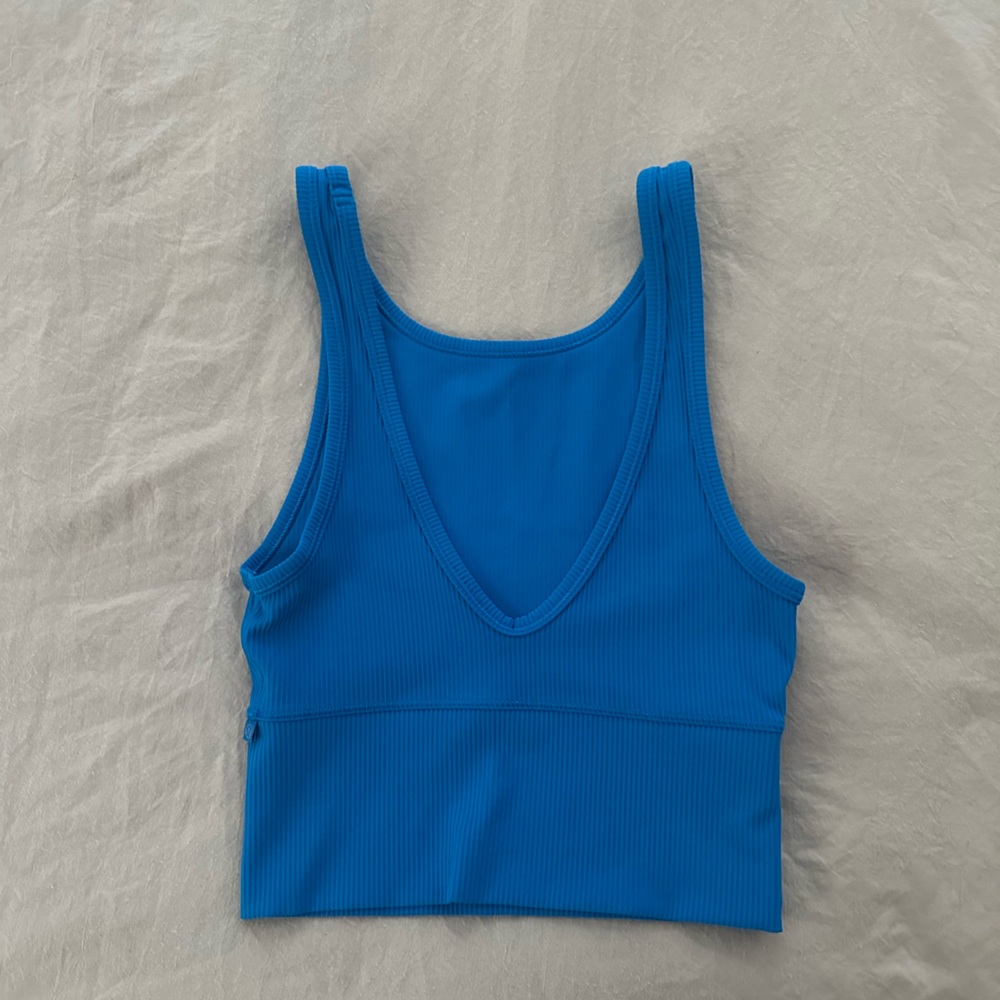 Blue lululemon reversible tank top